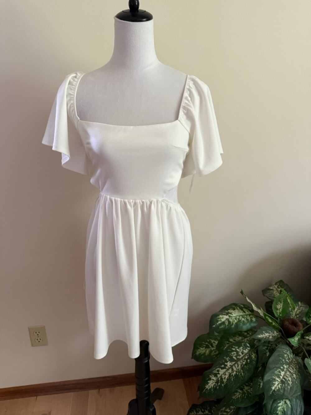 Altar'd State White Tie Back Dress